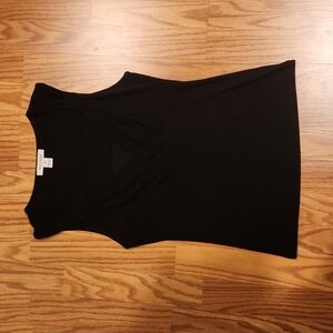 WHBM Black Sleeveless Top with lace